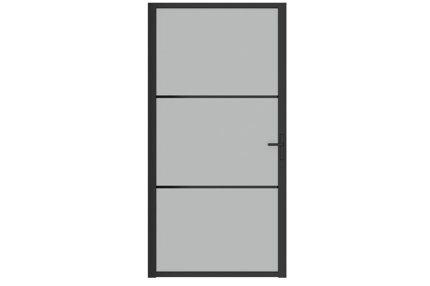 vidaXL 350555 Interior Door 102.5x201.5cm Black Matt Glass And Aluminium-2
