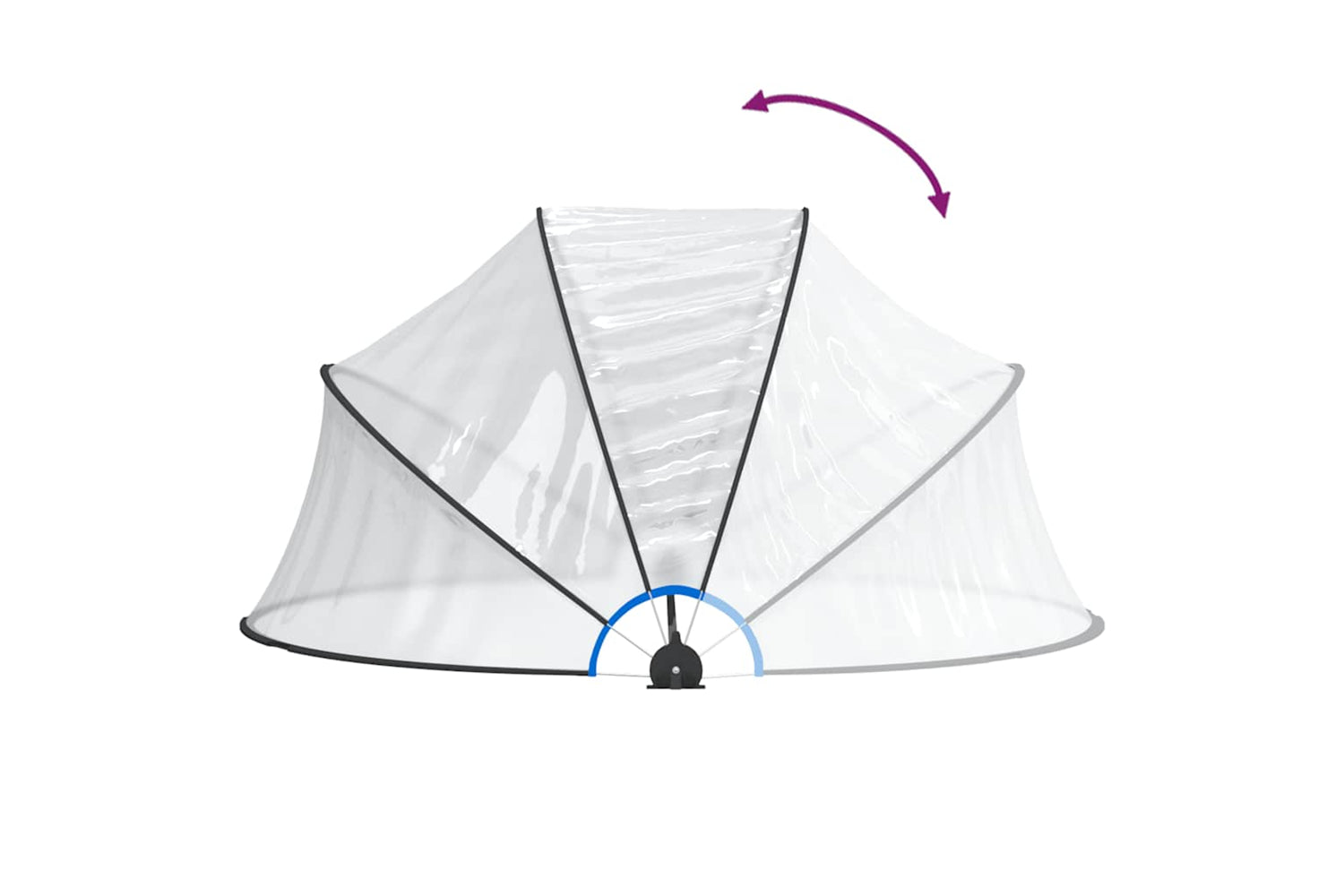 vidaXL 93812 Pool Dome Round 315x158cm Pvc-5
