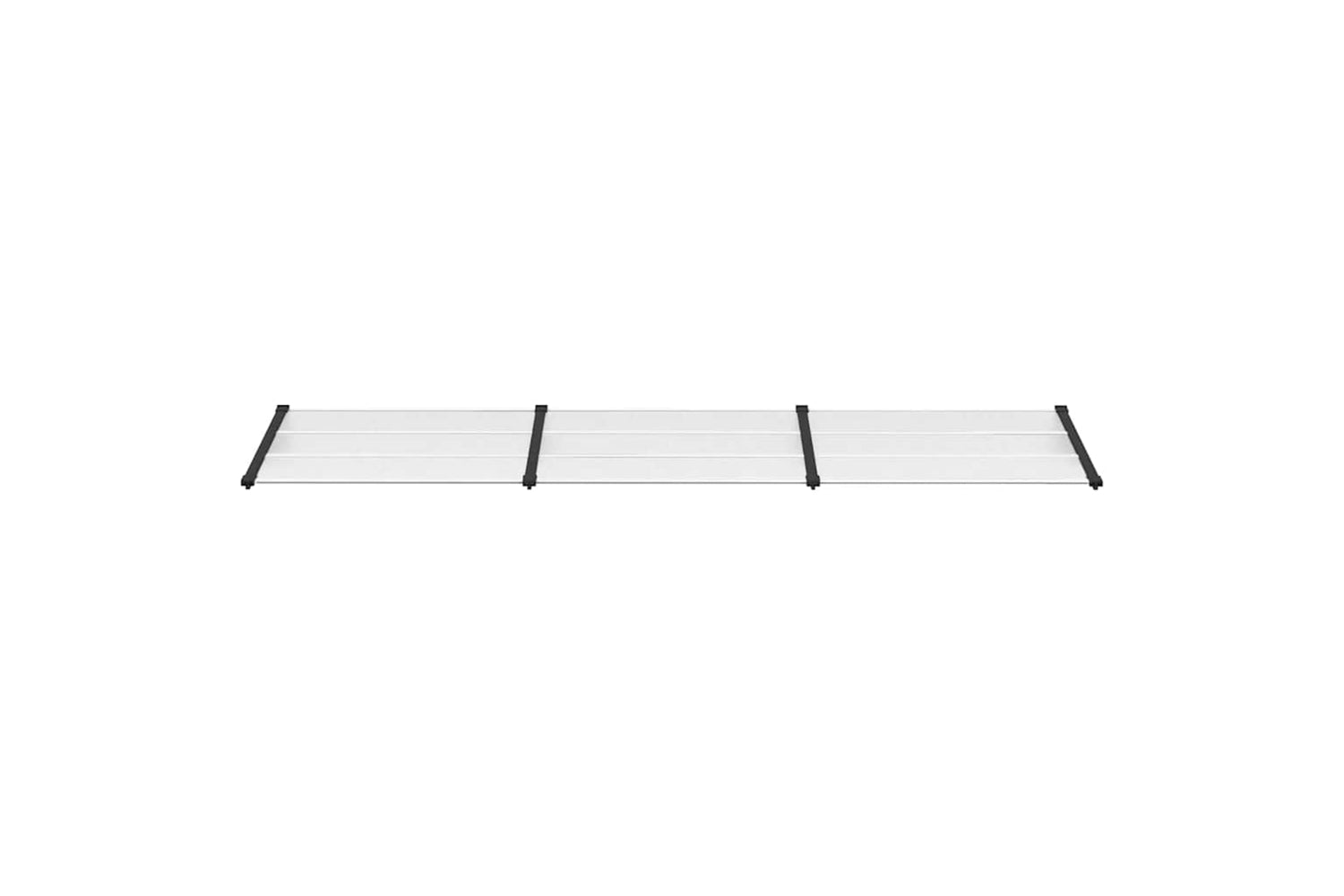 Vidaxl Door Canopy Black And Transparent 358.5x90 Cm Polycarbonate-2