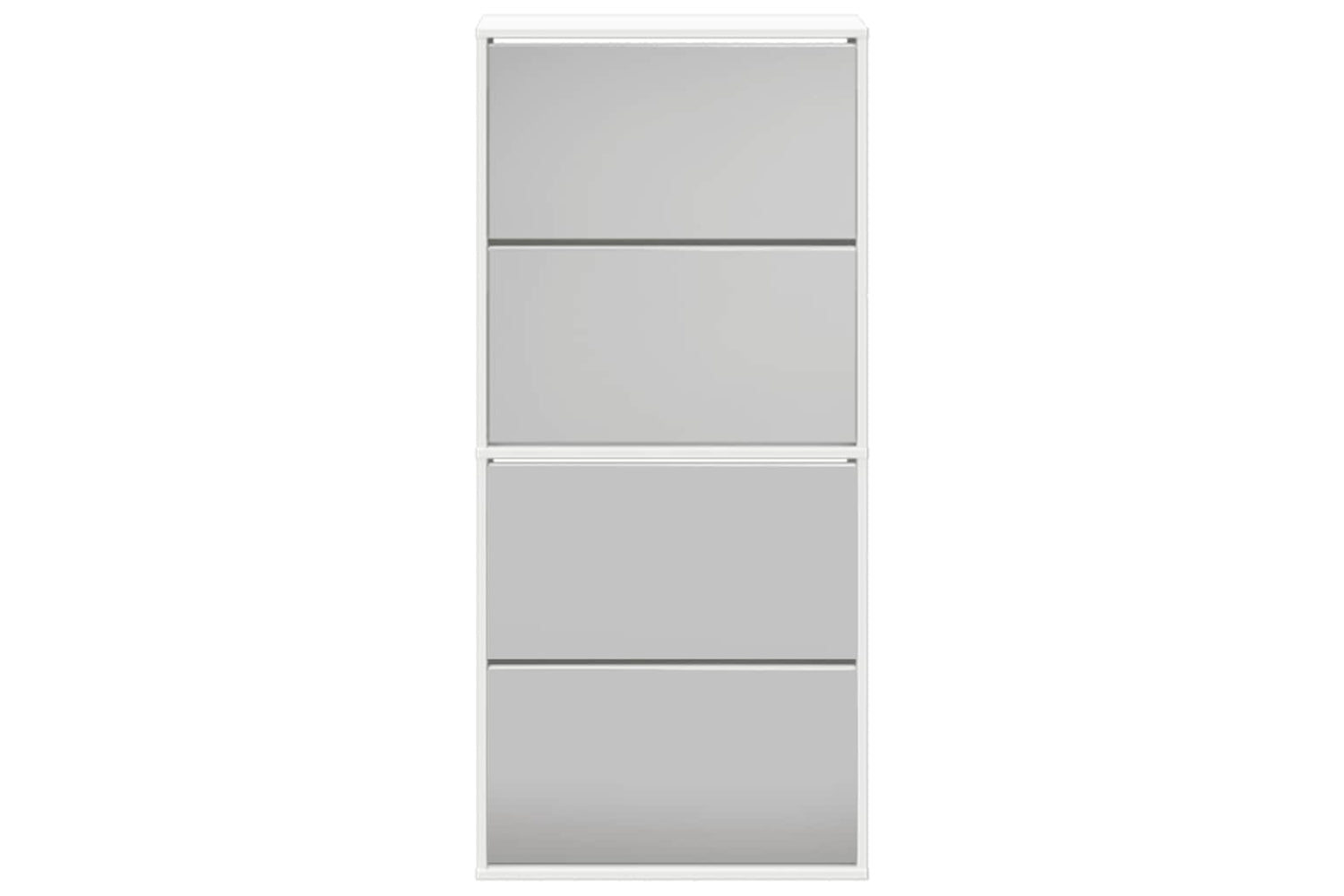 vidaXL 273936 Shoe Cabinet 4-layer Mirror White 63x17x134cm-3