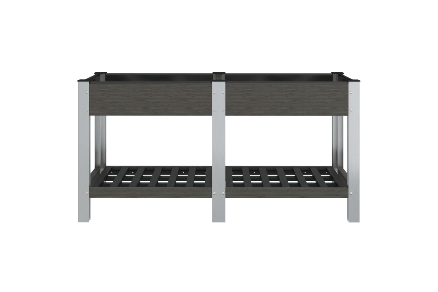 vidaXL 362572 Garden Raised Bed With Shelf Grey 175x50x75cm Wpc-2