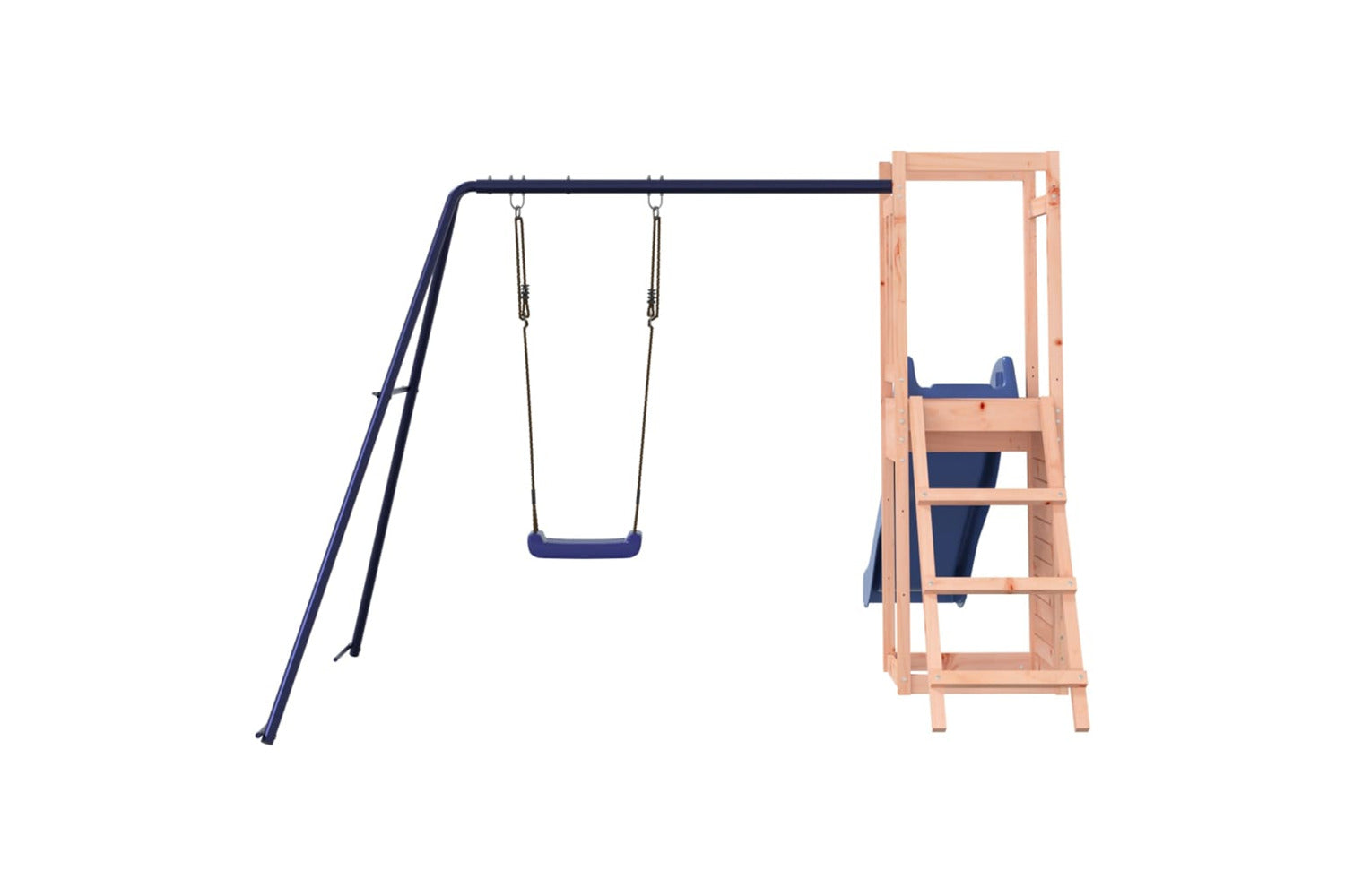 Vidaxl 3155925 Playhouse With Slide Swing Rockwall Solid Wood Douglas-6