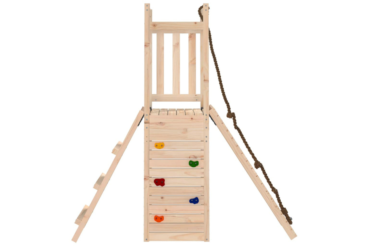 Vidaxl 3155915 Playhouse With Climbing Wall Solid Wood Pine-3