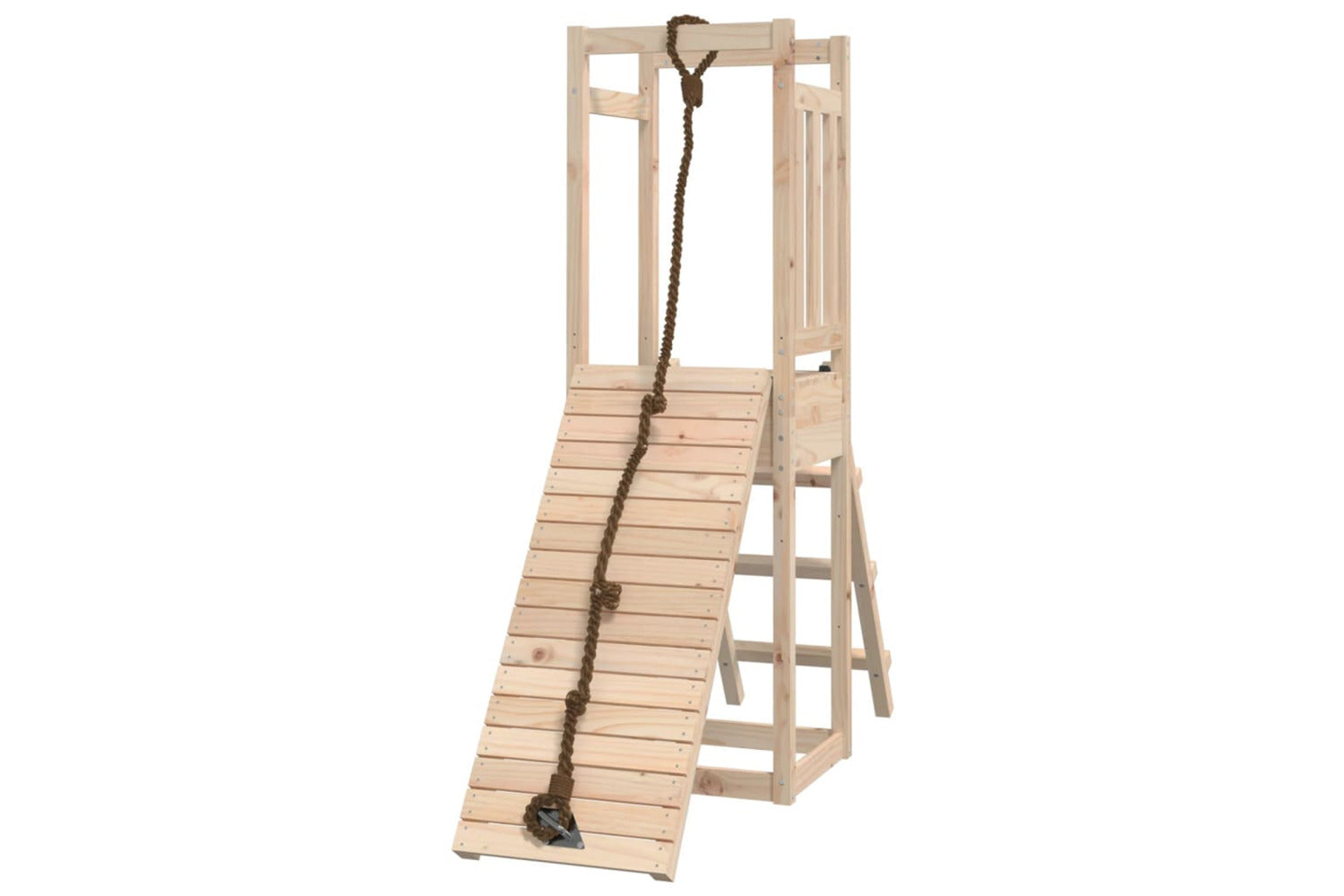 Vidaxl 3155915 Playhouse With Climbing Wall Solid Wood Pine-6