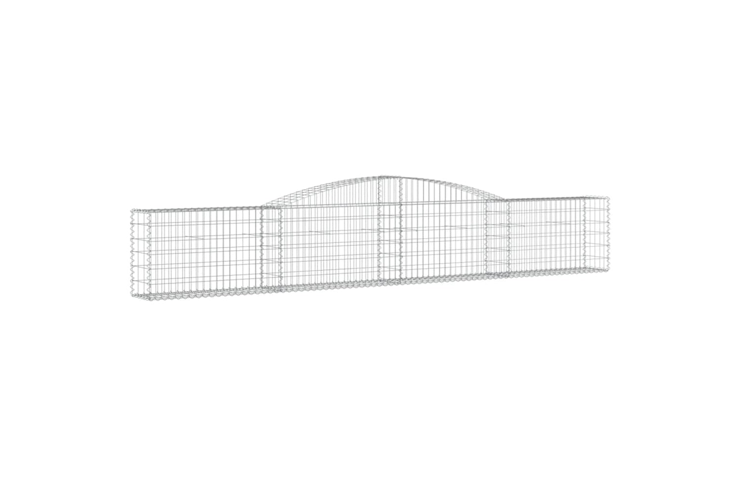 vidaXL 3146844 Arched Gabion Baskets 6 Pcs 400x30x60/80cm Galvanised Iron-2