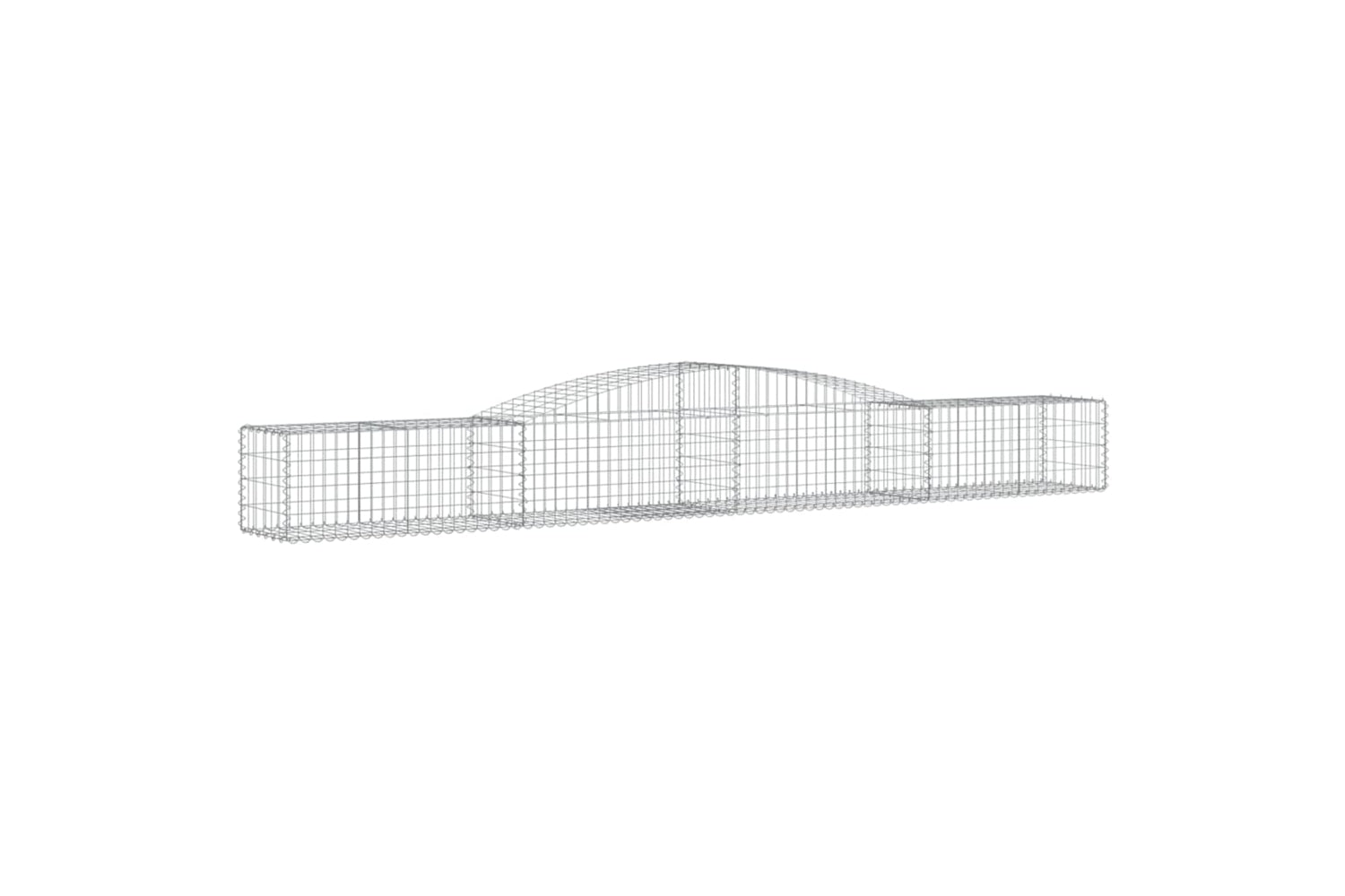 vidaXL 3146959 Arched Gabion Baskets 4 Pcs 400x50x40/60cm Galvanised Iron-2