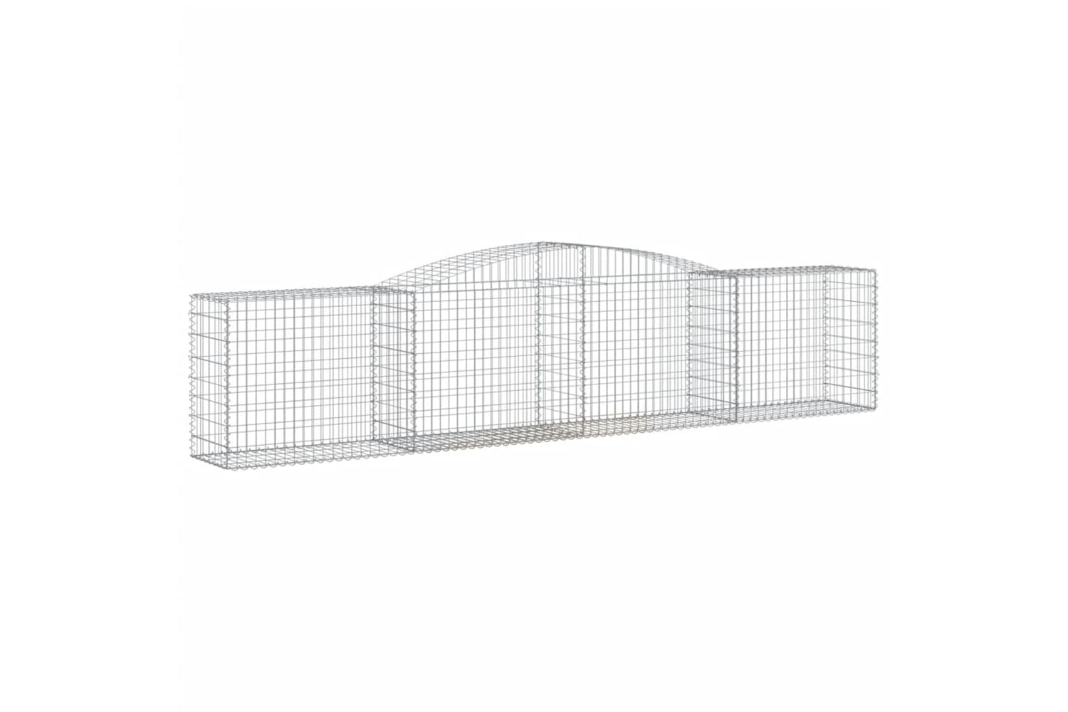 vidaXL 3146989 Arched Gabion Baskets 8 Pcs 400x50x80/100cm Galvanised Iron-2