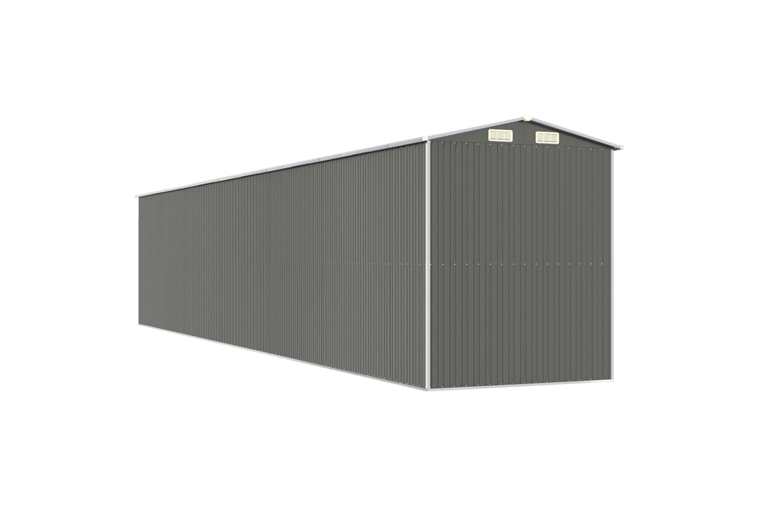 vidaXL 3147448 Garden Shed Light Grey 192x1021x223cm Galvanised Steel-5