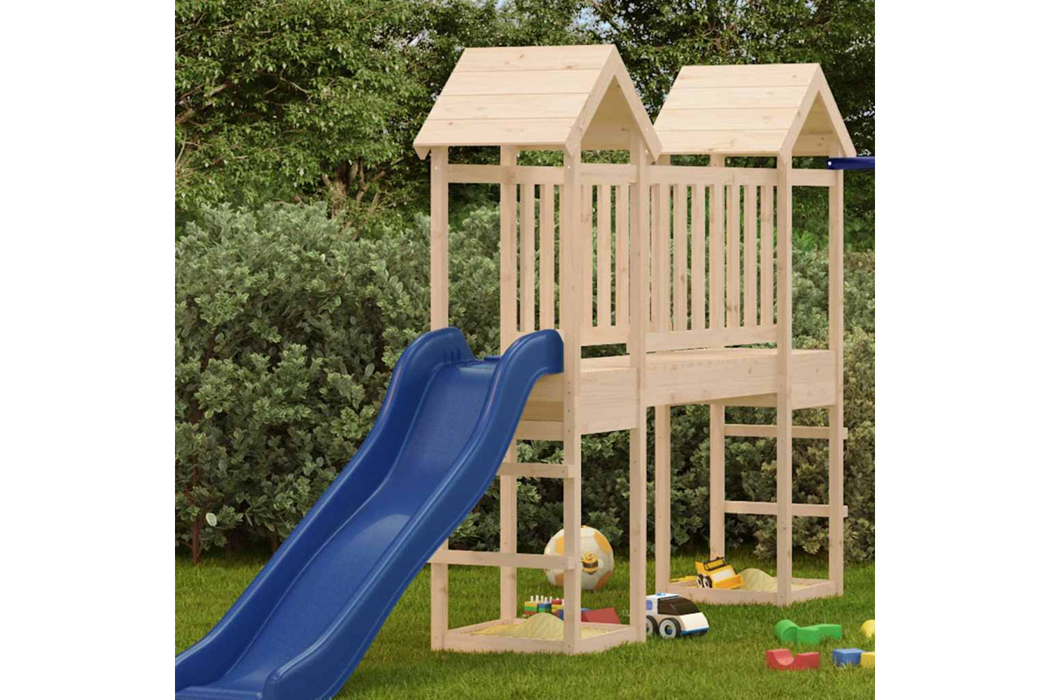 Vidaxl Play Tower 53x46.5x194 Cm Solid Wood Pine-2