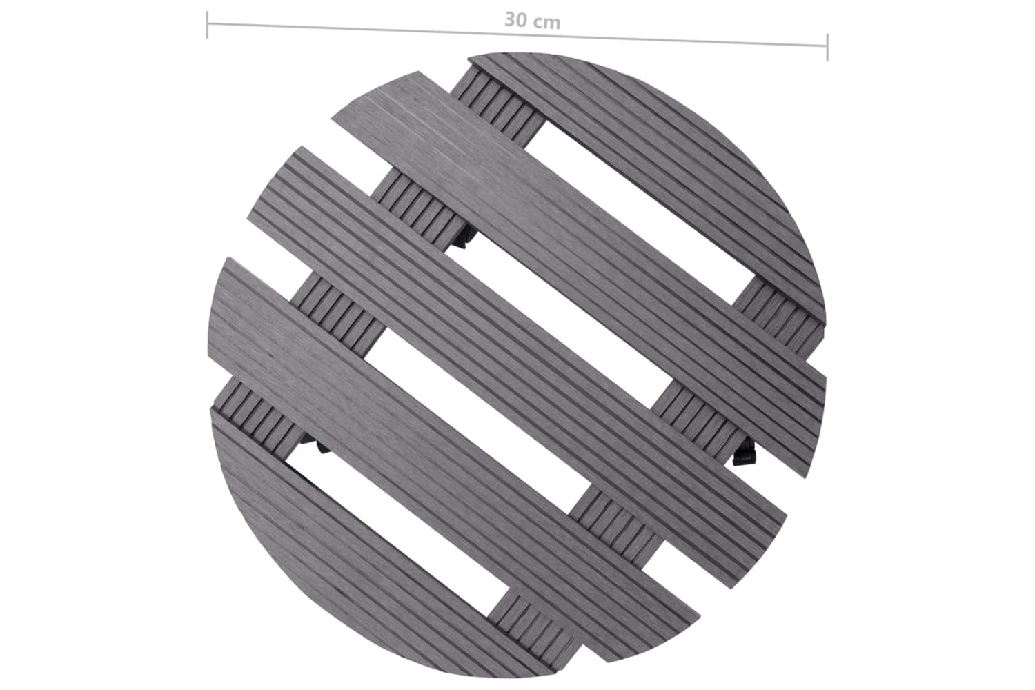 vidaXL 3143924 Plant Trolleys 4 Pcs Grey ÃƒÂƒÃ‚Â˜30x7,5cm Wpc-6