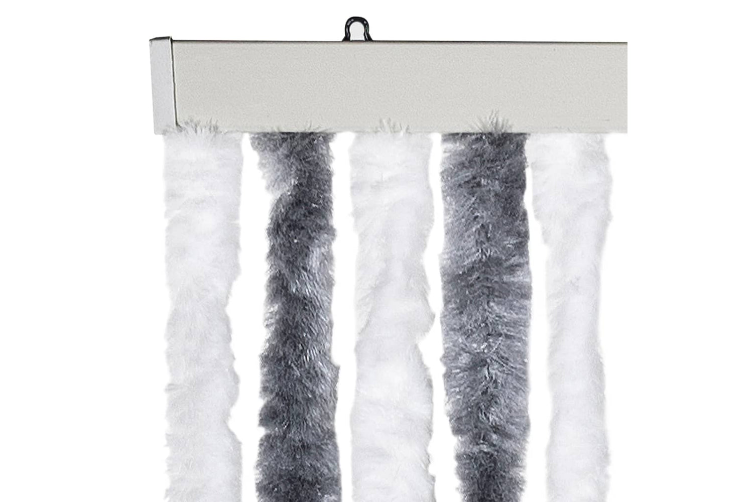 vidaXL Insect Curtain Grey And White 100x220cm Chenille-3