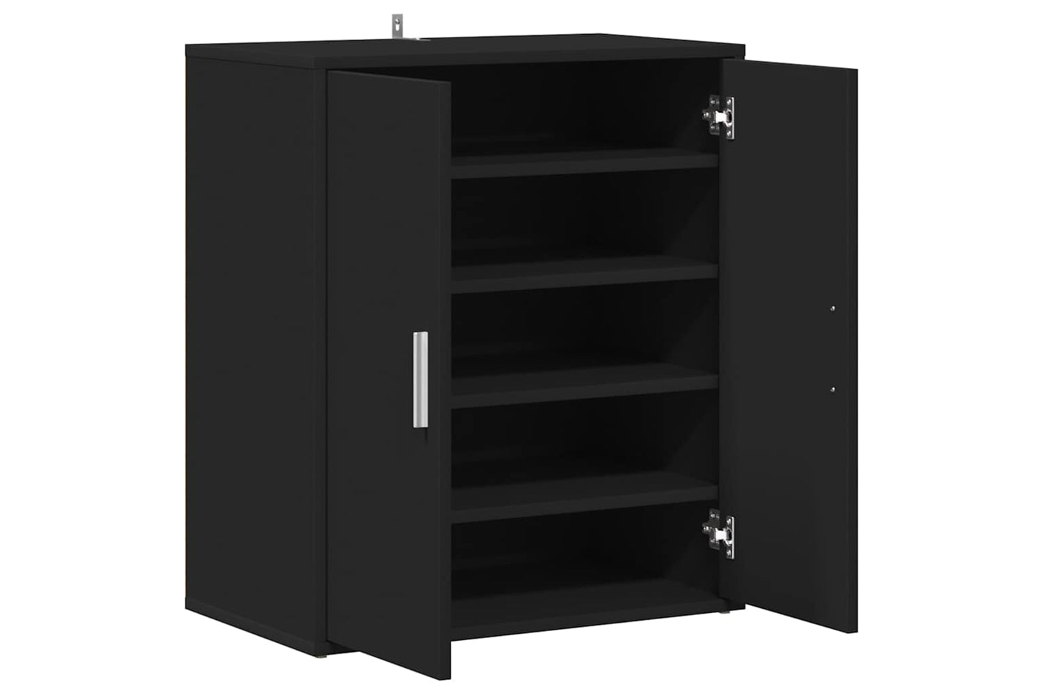 vidaXL 808919 Shoe Cabinet Black 60x35x70cm Engineered Wood-4