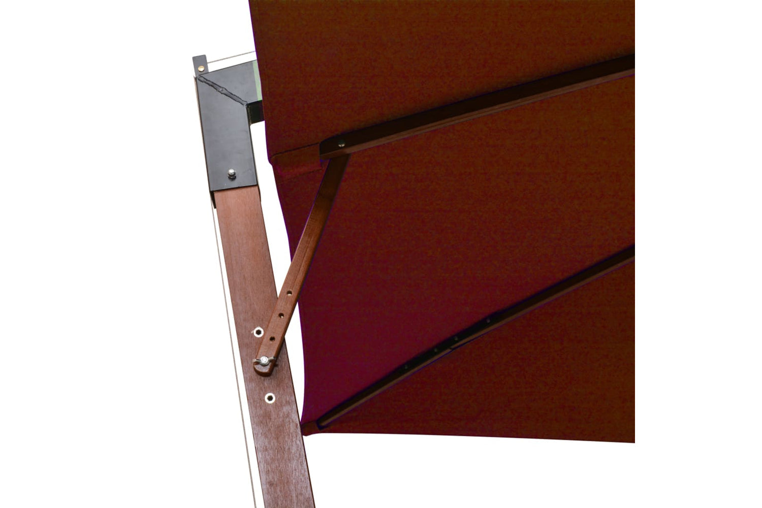 Vidaxl 313777 Hanging Parasol With Pole Terracotta 3x3 M Solid Fir Wood-5