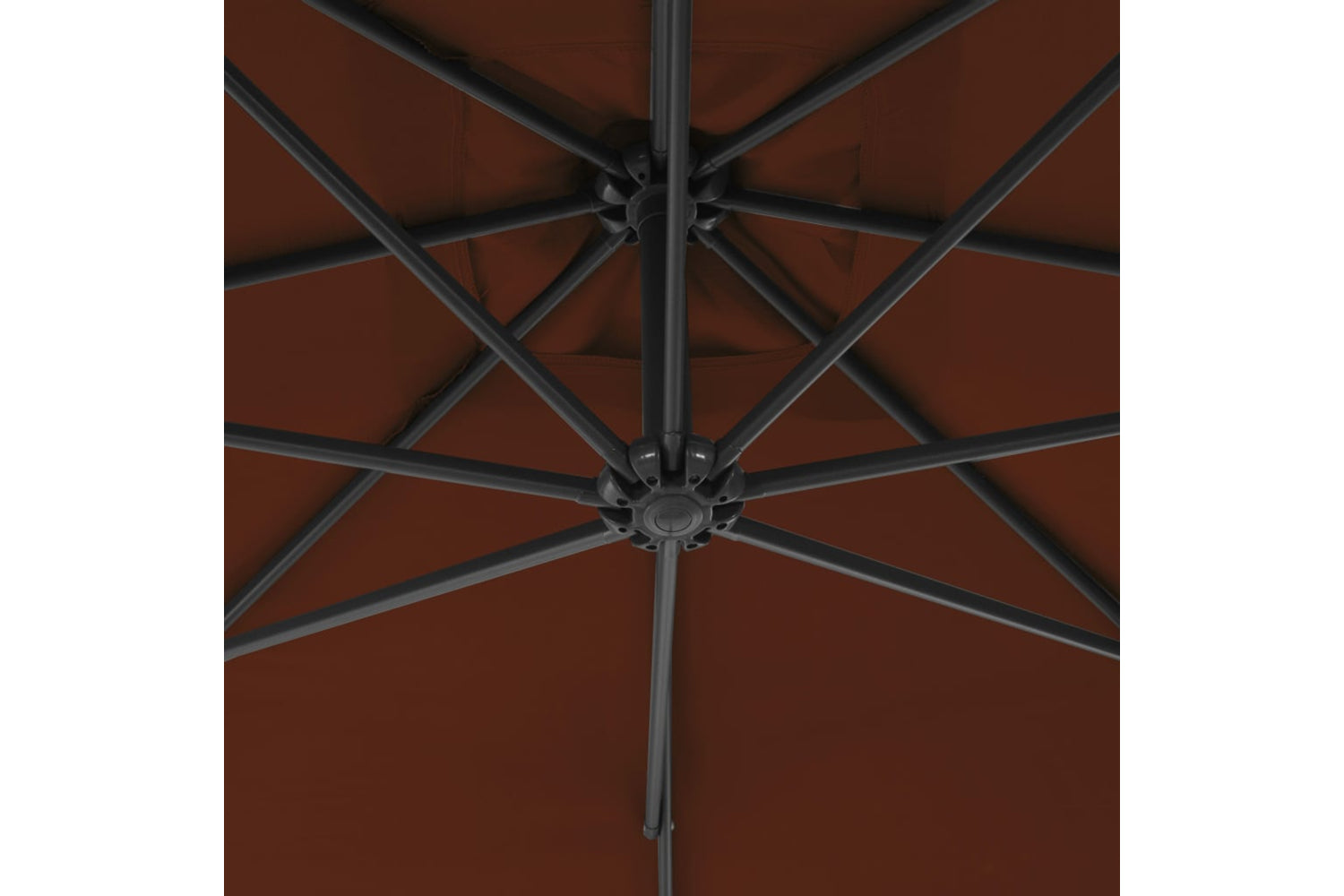 vidaXL 312511 Cantilever Umbrella With Steel Pole 250x250cm Terracotta-5