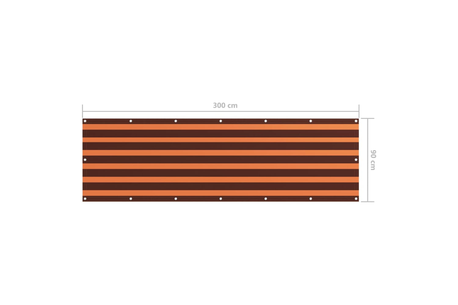 vidaXL 134928 Balcony Screen Orange And Brown 90x300cm Oxford Fabric-5