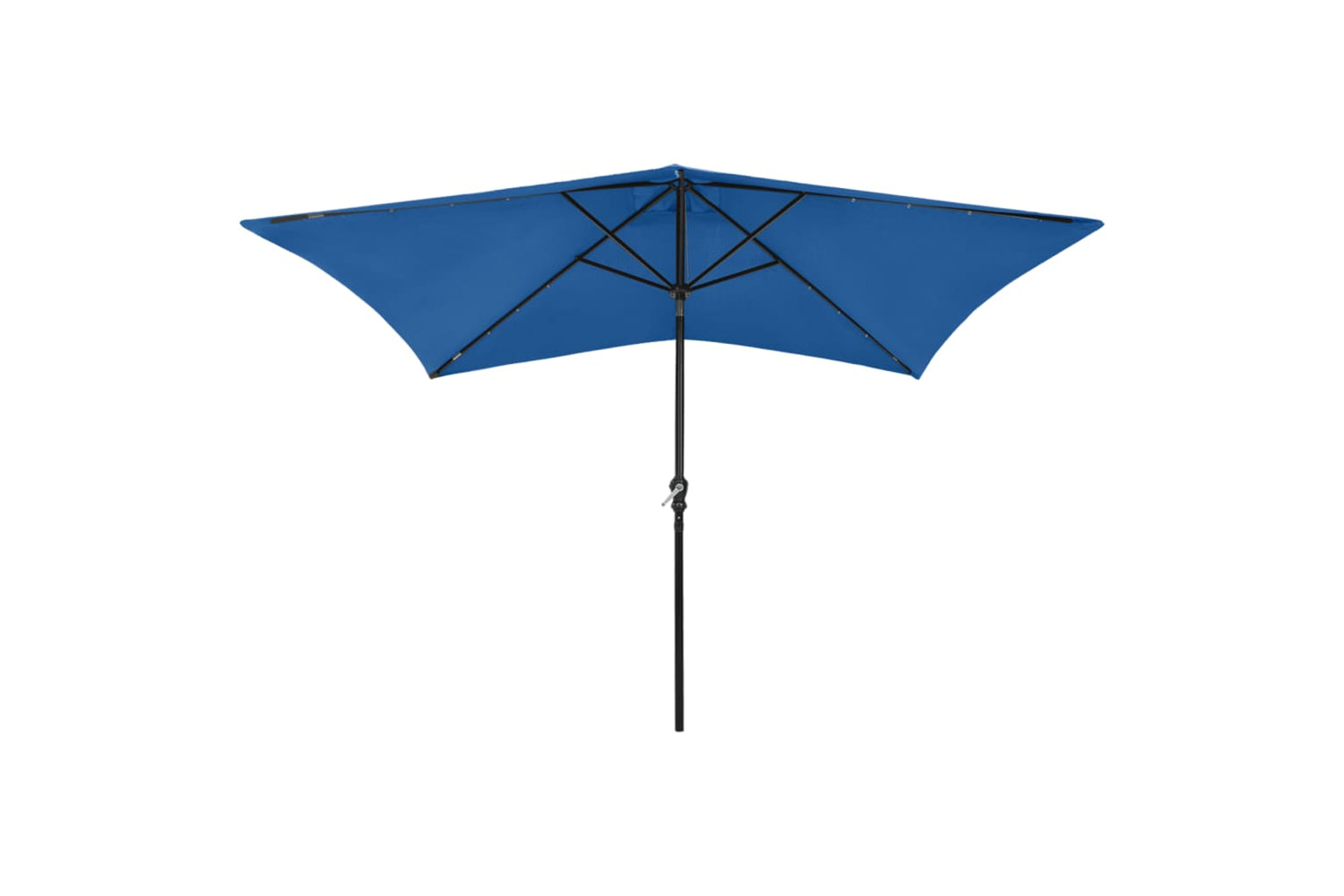 Vidaxl 313793 Parasol With Leds And Steel Pole Azure Blue 2x3 M-2