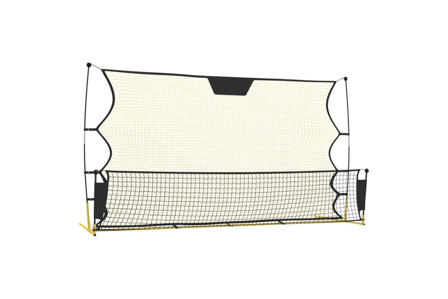 vidaXL 93760 Football Rebounder Net Black And Yellow 183x85x120cm Polyester-2