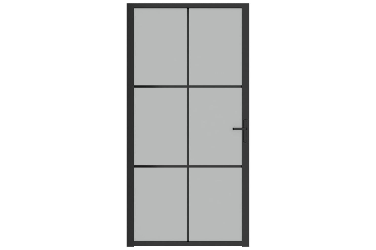 vidaXL 350559 Interior Door 102.5x201.5cm Black Matt Glass And Aluminium-2