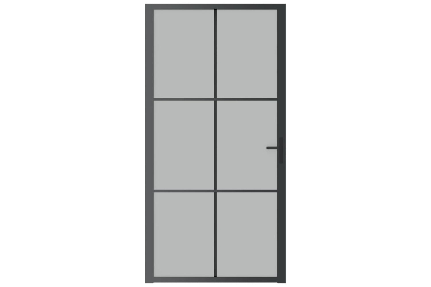 vidaXL 350559 Interior Door 102.5x201.5cm Black Matt Glass And Aluminium-3