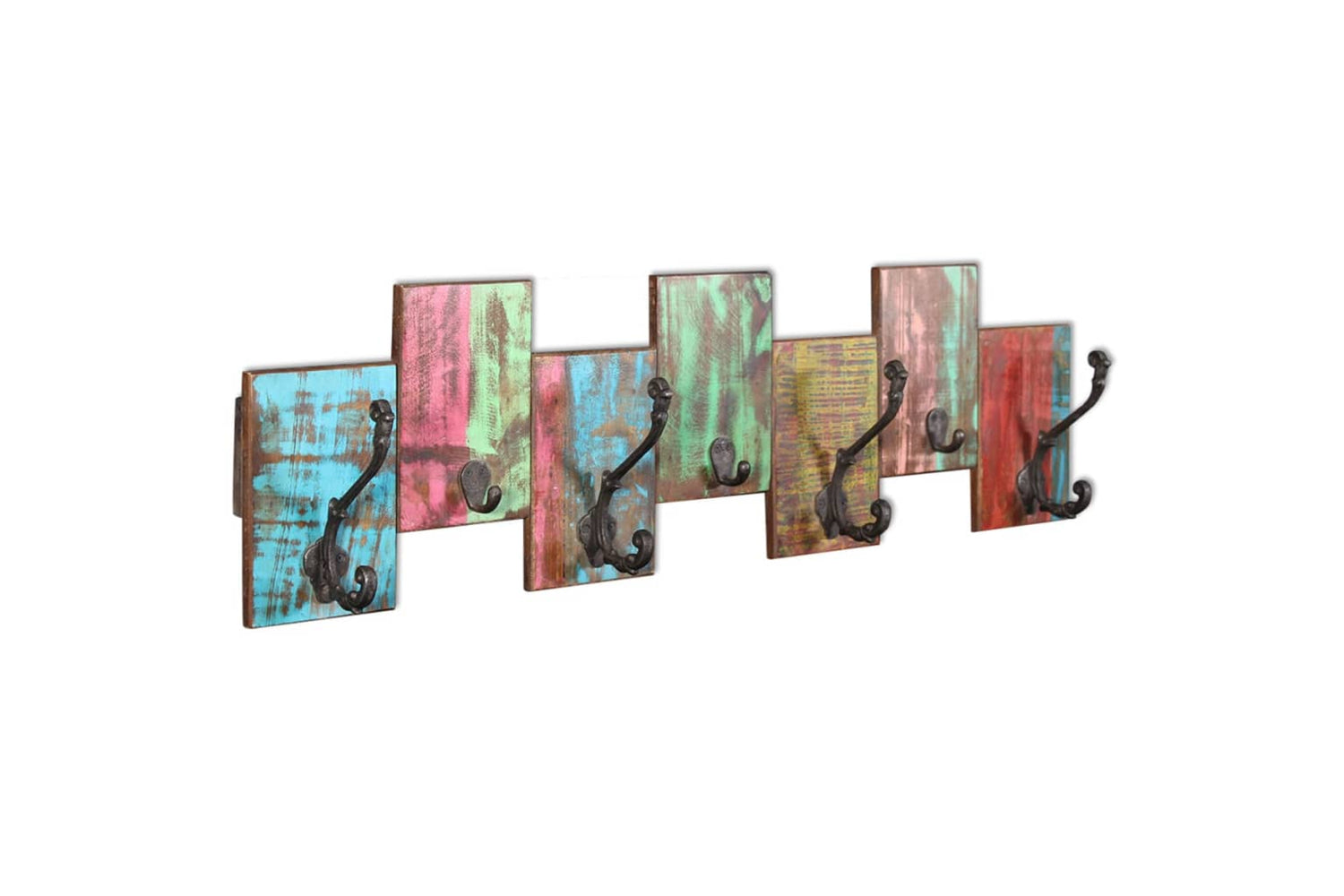 Vidaxl 243460 Coat Rack With 7 Hooks Solid Reclaimed Wood-2