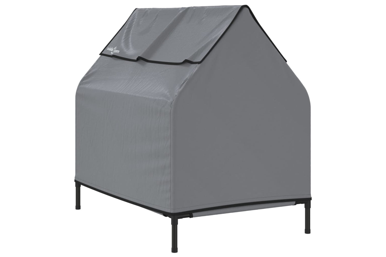 Vidaxl Dog House Light Grey Oxford Fabric And Steel-5