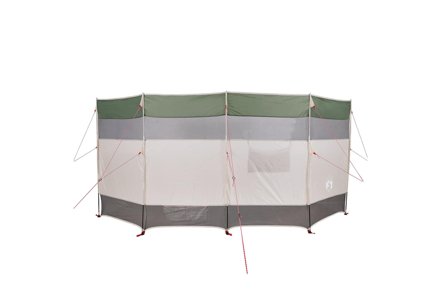 Vidaxl Camping Windbreak Green 366x152x152 Cm Waterproof-5