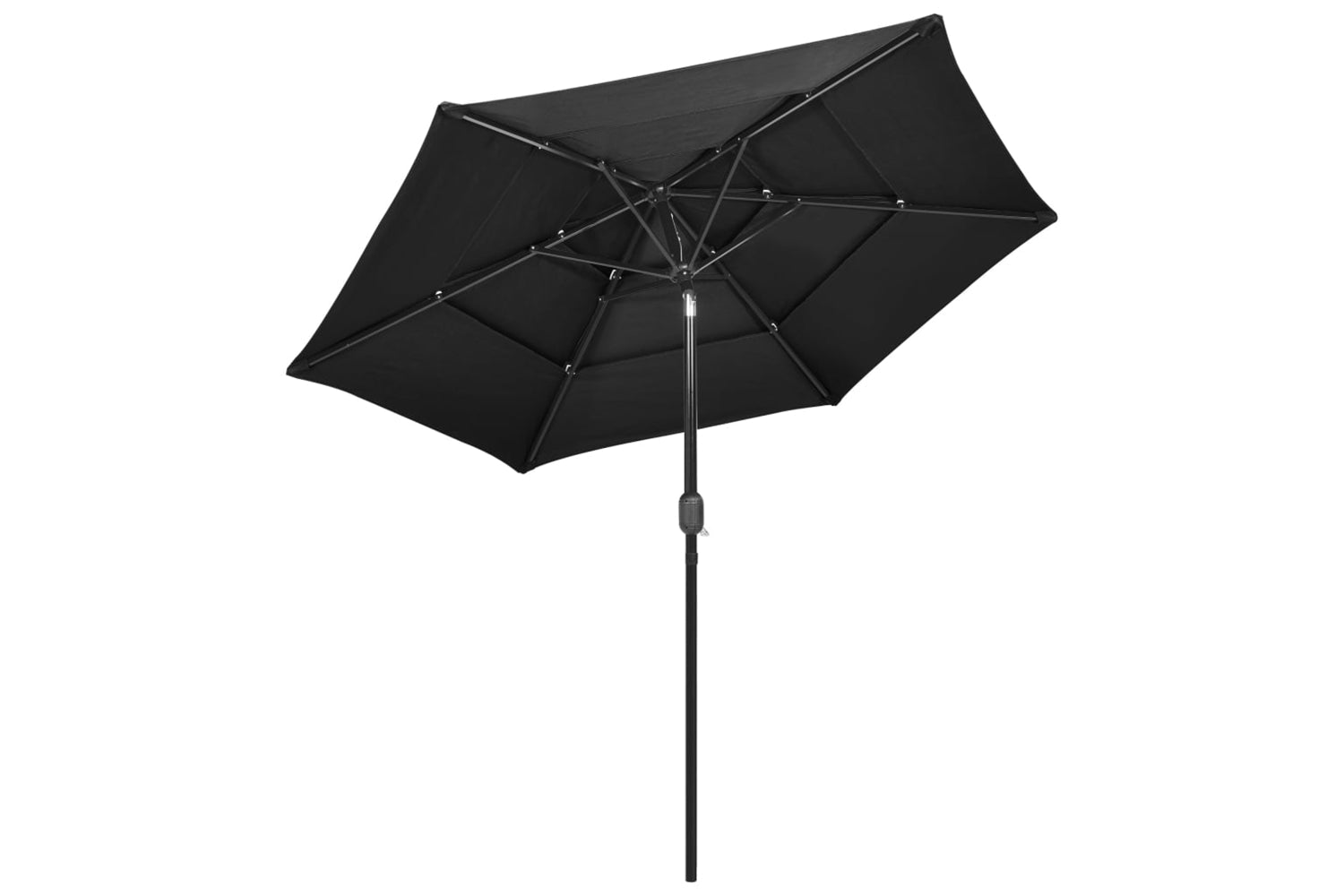 Vidaxl 313862 3-tier Parasol With Aluminium Pole Anthracite 2.5 M-3