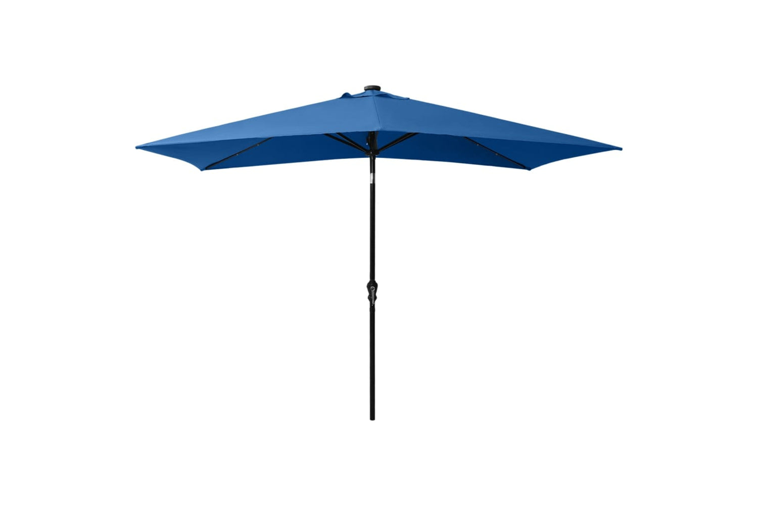 Vidaxl 313793 Parasol With Leds And Steel Pole Azure Blue 2x3 M-3
