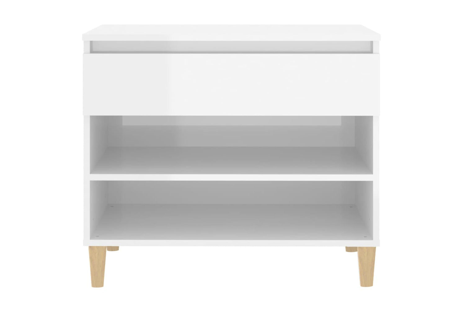 vidaXL 819758 Shoe Cabinet High Gloss White 70x36x60cm Engineered Wood-5
