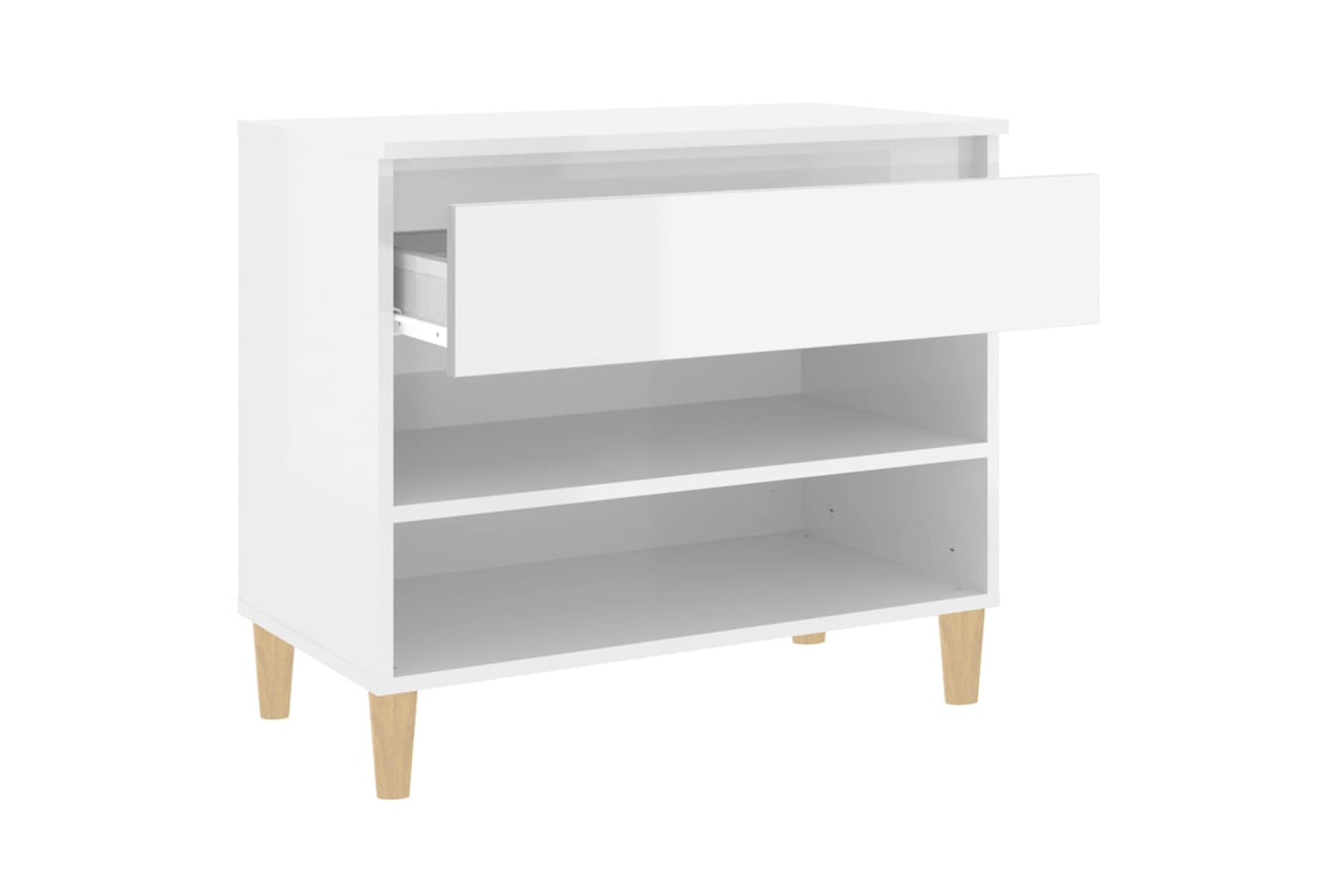 vidaXL 819758 Shoe Cabinet High Gloss White 70x36x60cm Engineered Wood-6