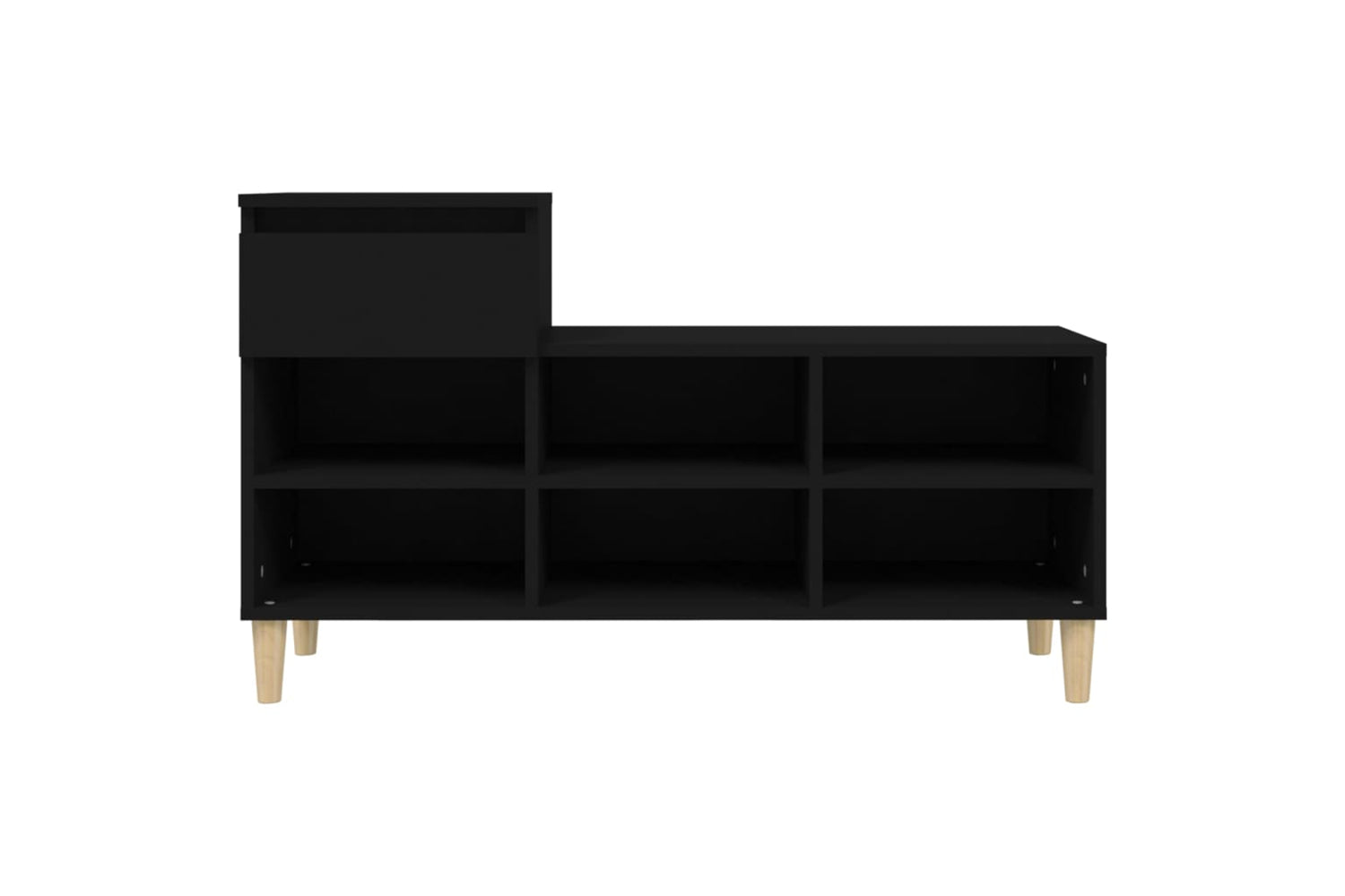 vidaXL 821205 Shoe Cabinet Black 102x36x60cm Engineered Wood-5