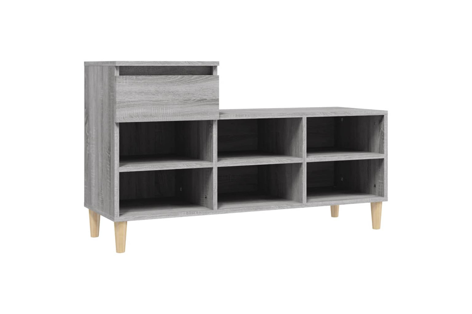 vidaXL 821210 Shoe Cabinet Grey Sonoma 102x36x60cm Engineered Wood-5