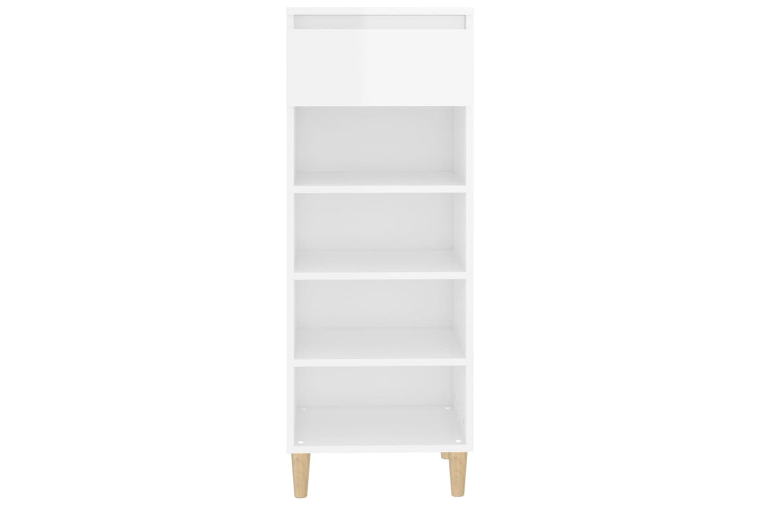 vidaXL 819774 Shoe Cabinet High Gloss White 40x36x105cm Engineered Wood-2