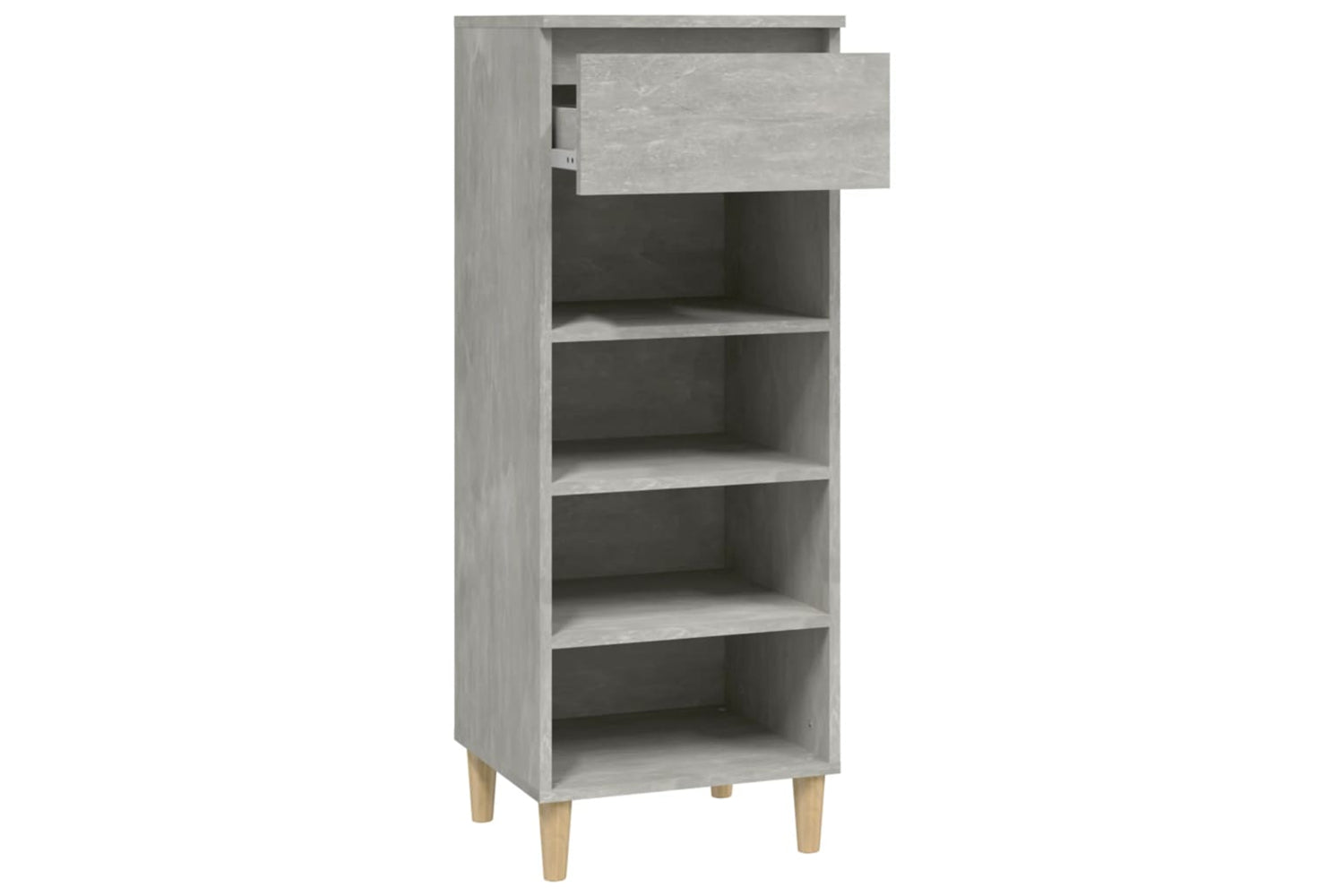 vidaXL 819776 Shoe Cabinet Concrete Grey 40x36x105cm Engineered Wood-3