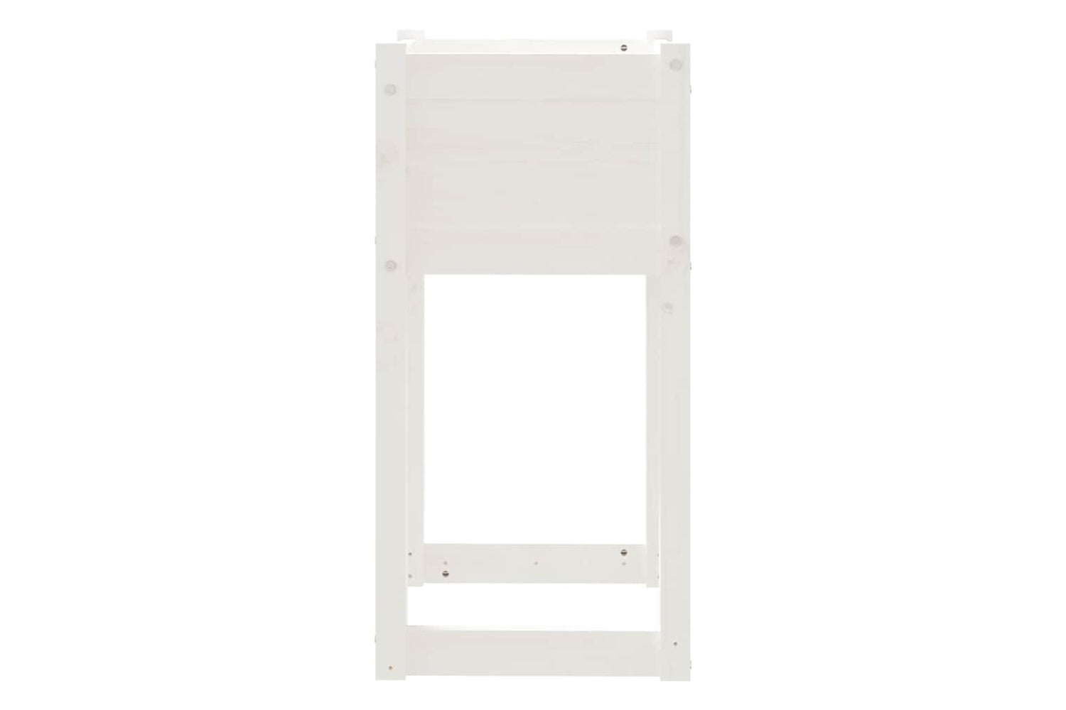 vidaXL 822125 Planters 2 Pcs White 40x40x81cm Solid Wood Pine-5
