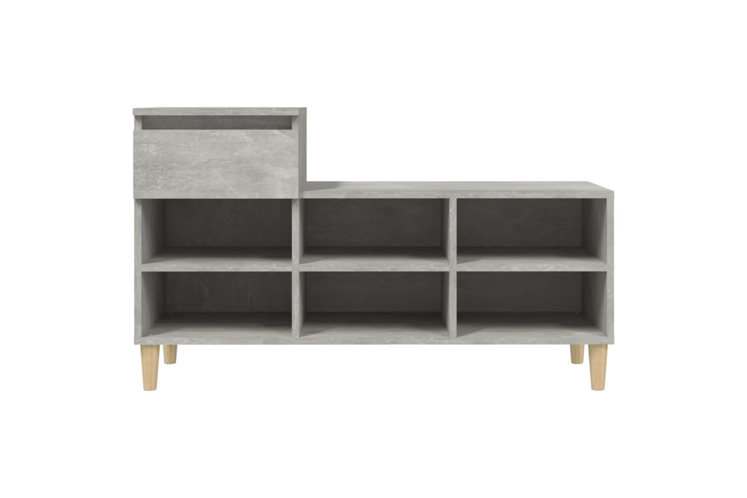 vidaXL 821208 Shoe Cabinet Concrete Grey 102x36x60cm Engineered Wood-5