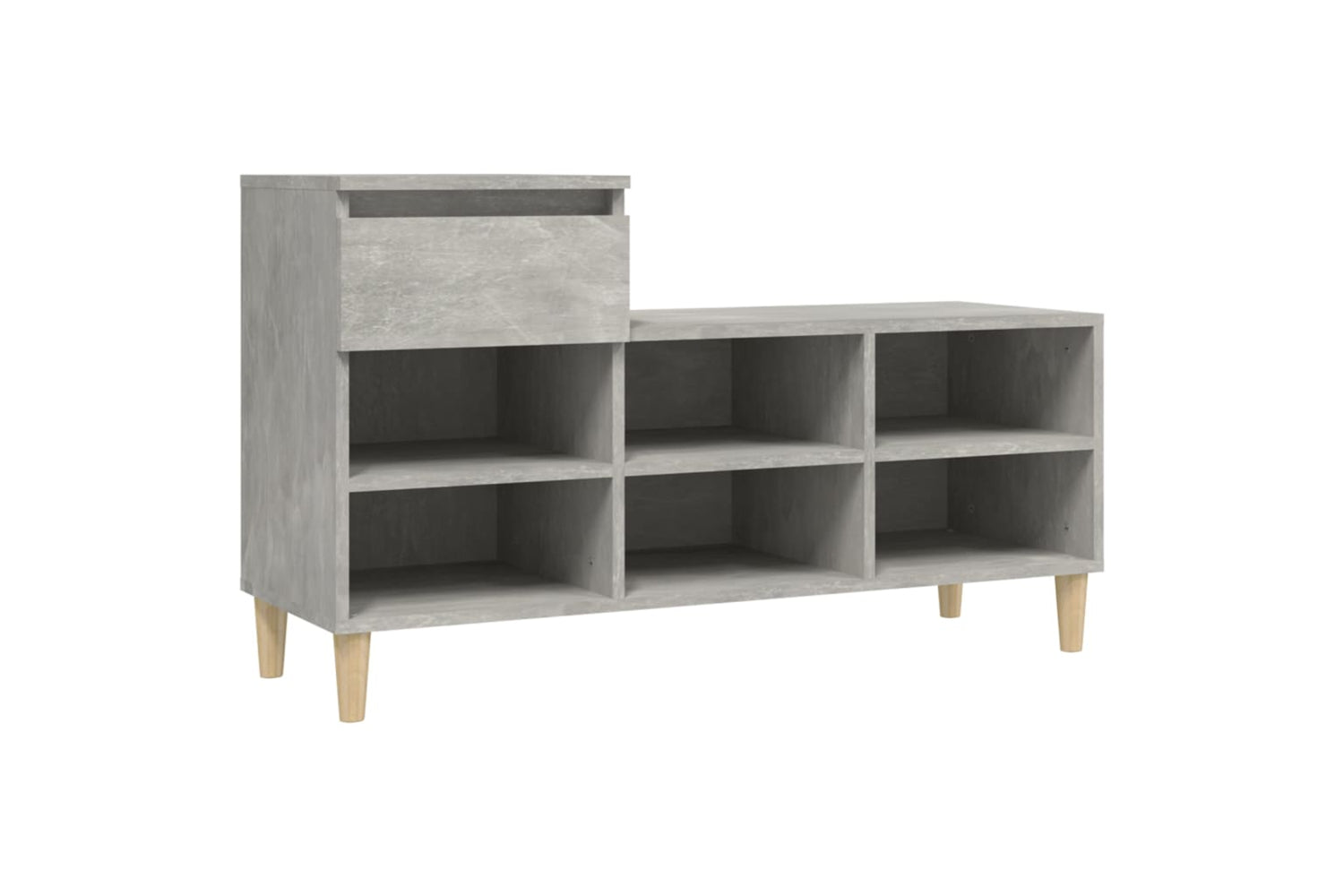 vidaXL 821208 Shoe Cabinet Concrete Grey 102x36x60cm Engineered Wood