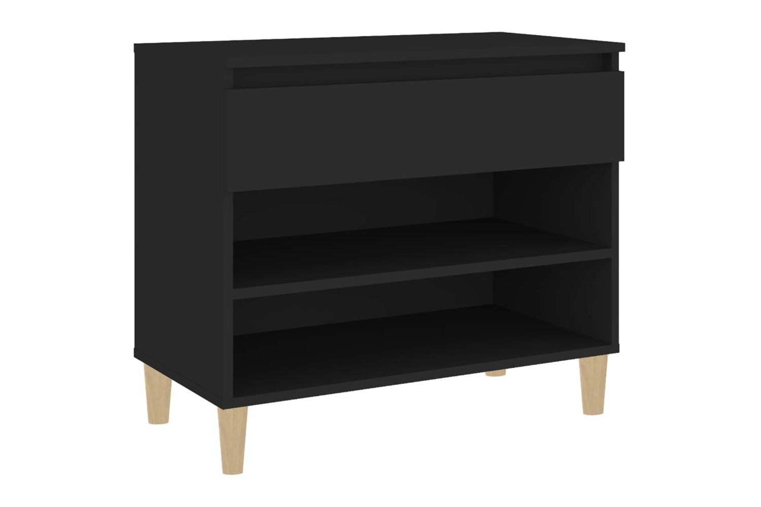 vidaXL 819757 Shoe Cabinet Black 70x36x60cm Engineered Wood