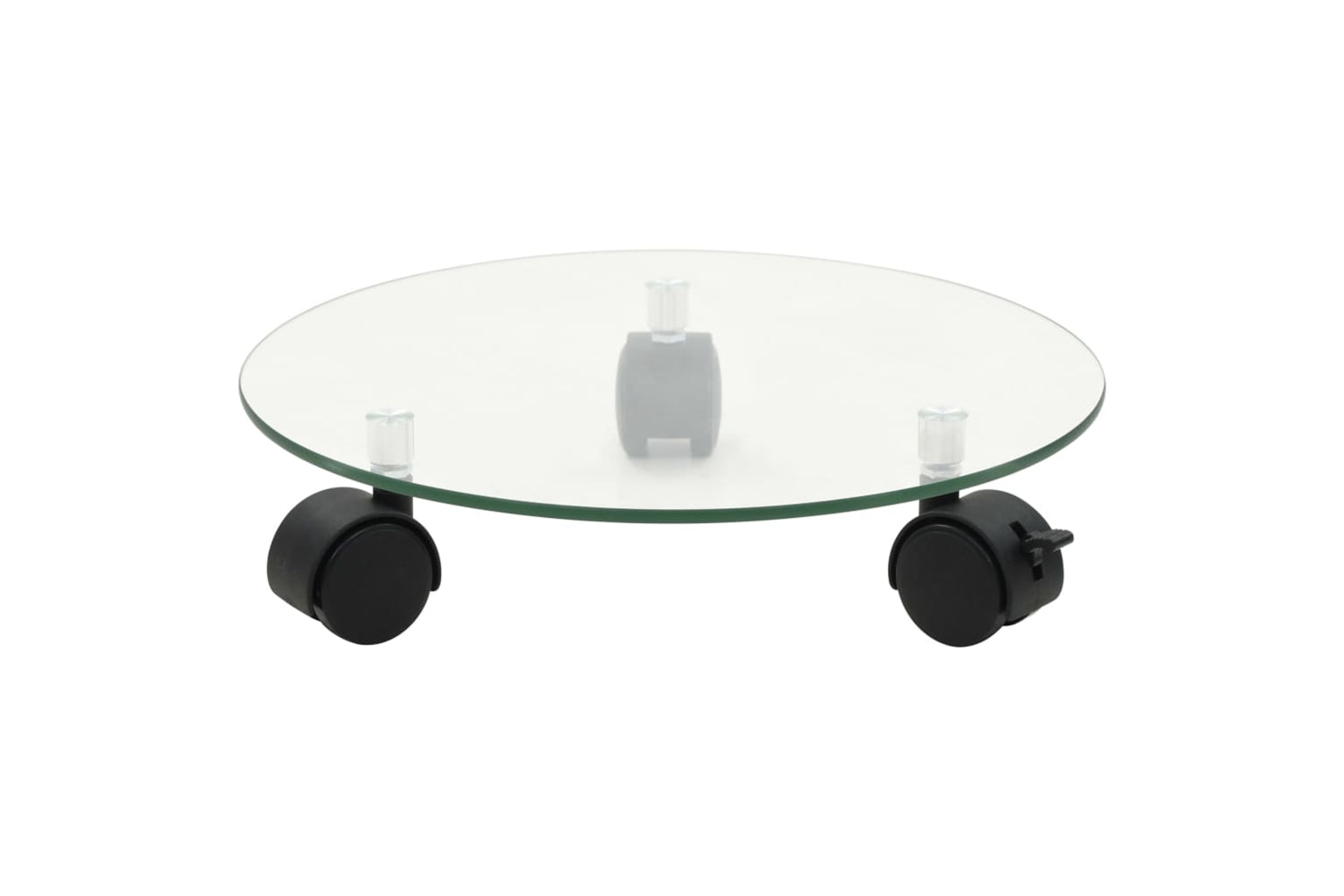 vidaXL 3144028 Plant Rollers 4 Pcs 28cm Tempered Glass Round-2