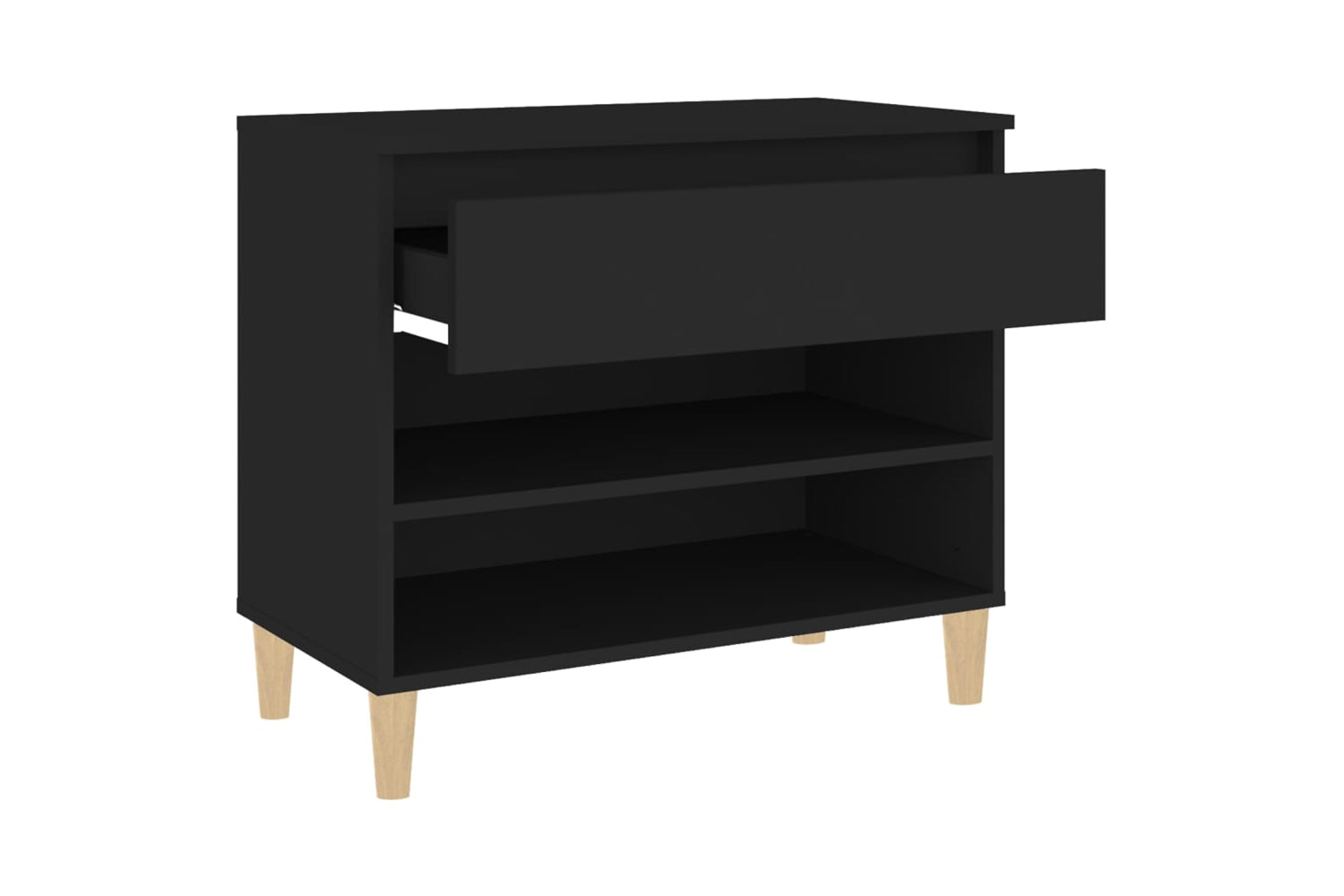 vidaXL 819757 Shoe Cabinet Black 70x36x60cm Engineered Wood-6