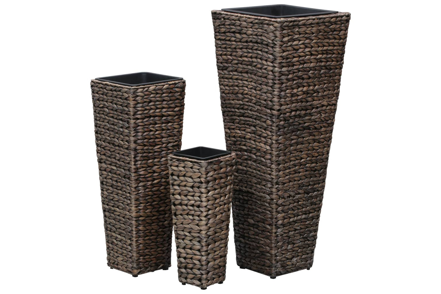 Vidaxl Raised Beds 3 Pcs Water Hyacinth Dark Brown-3