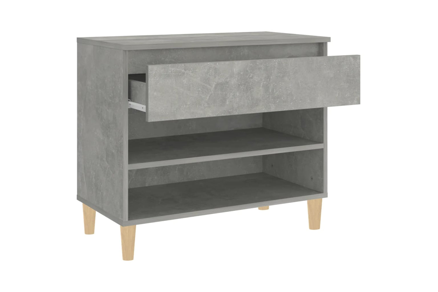 vidaXL 819760 Shoe Cabinet Concrete Grey 70x36x60cm Engineered Wood-6