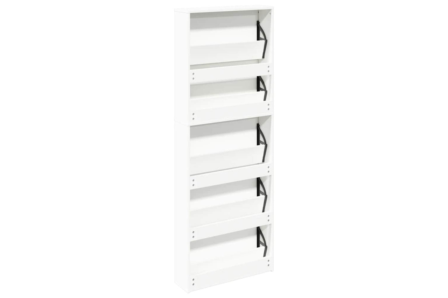 vidaXL 273938 Shoe Cabinet 5-layer Mirror White 63x17x169.5cm-5