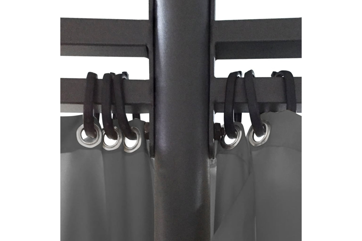 Vidaxl 44762 Gazebo With Curtains Round 3.5x2.7 M Anthracite-4