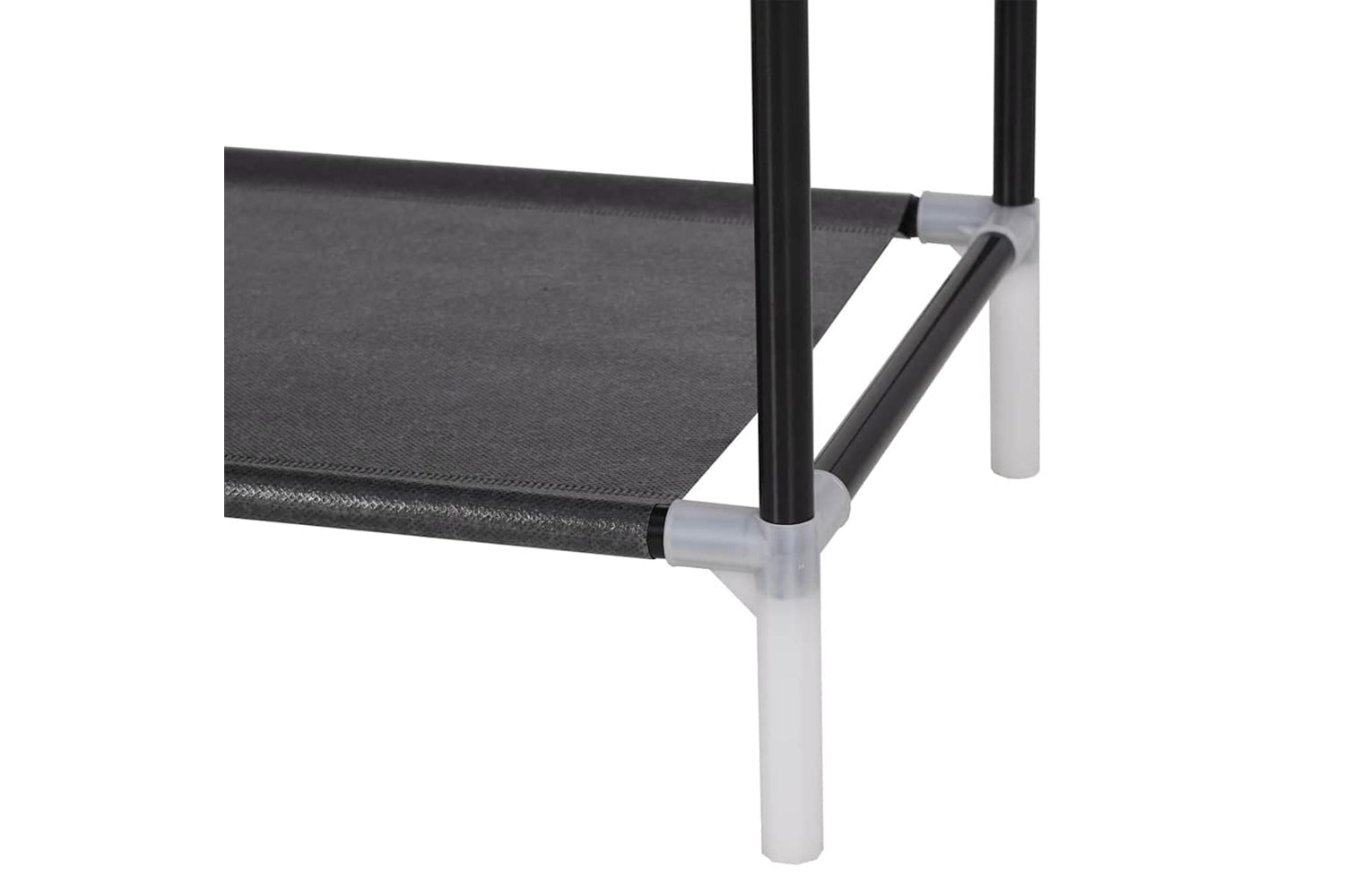 Vidaxl 245628 Shoe Rack With 4 Shelves Metal And Non-woven Fabric Black-6