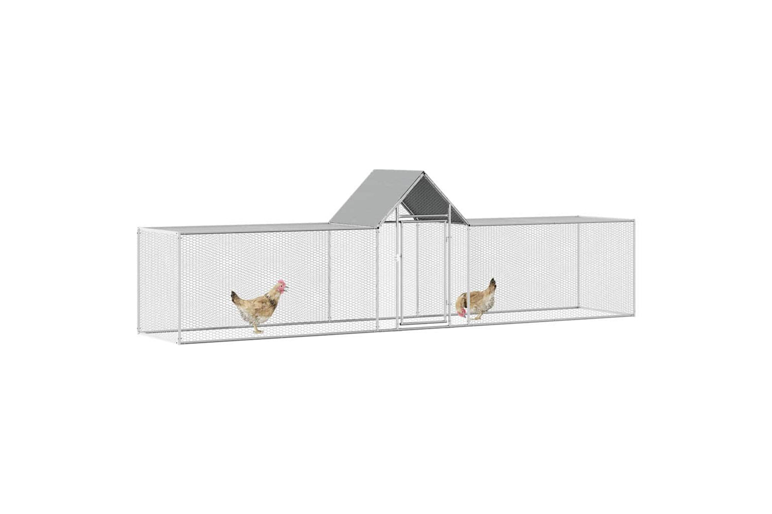 Vidaxl 144560 Chicken Coop 5x1x1.5 M Galvanised Steel-5