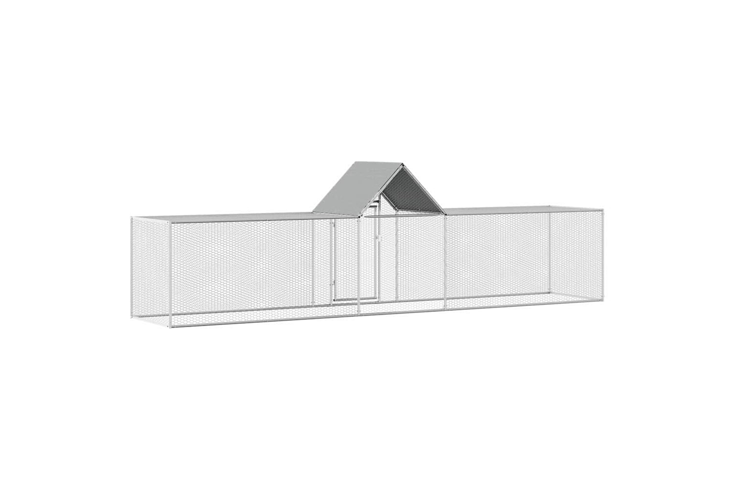 Vidaxl 144560 Chicken Coop 5x1x1.5 M Galvanised Steel-4