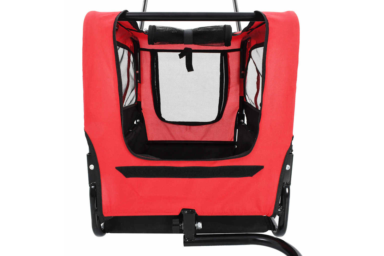 Vidaxl 2-in-1 Pet Bike Trailer & Jogging Stroller Red And Black-5