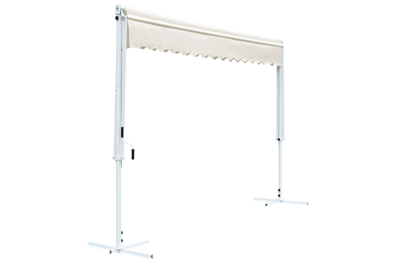 Vidaxl 143745 Free Standing Awning 4x3 M Cream-4