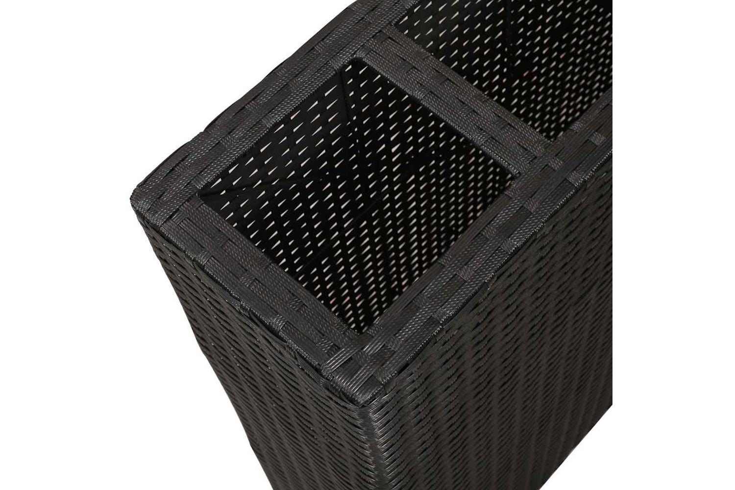 Vidaxl 41084 Garden Raised Bed With 4 Pots Poly Rattan Black-4